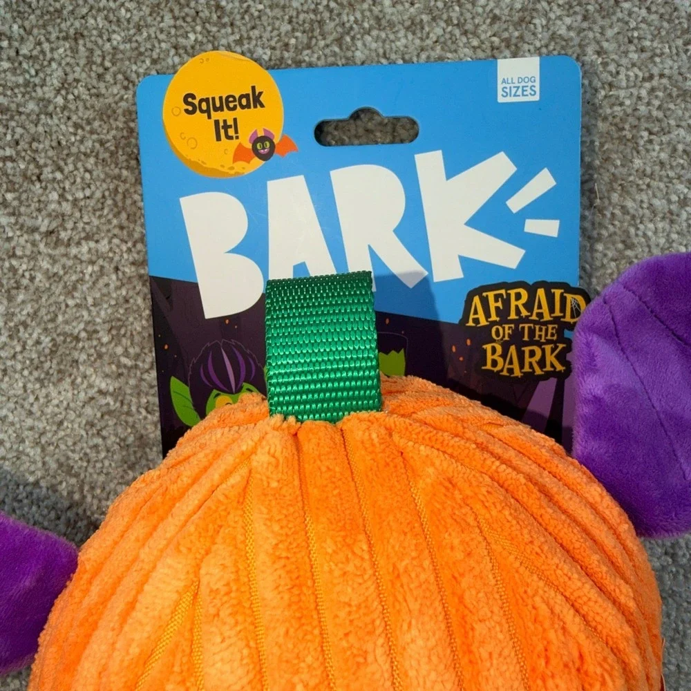 Bark Batty‎ Flapperlantern Halloween Pumpkin Bat Dog Toy Squeak Crinkle Corduroy